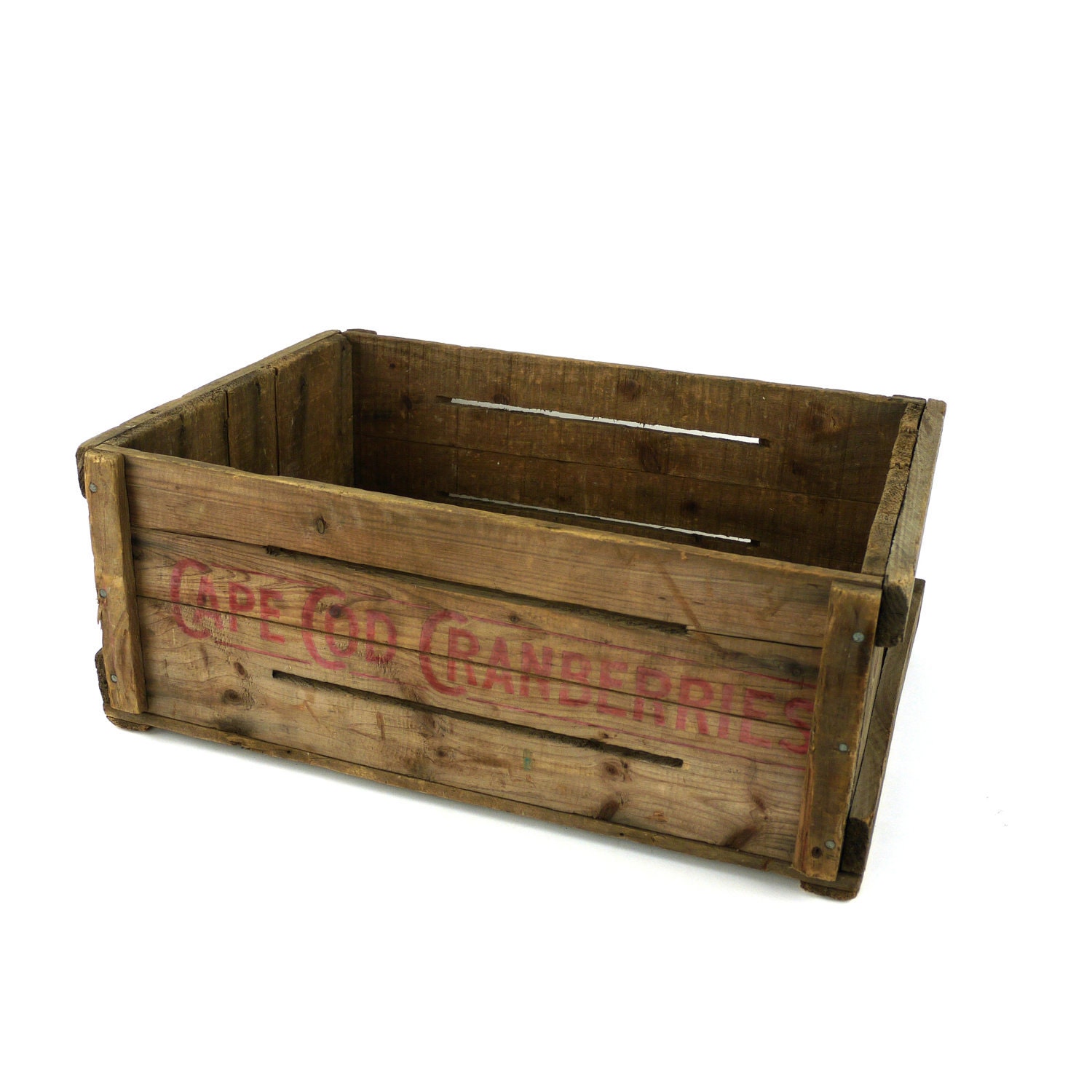 Antique Wooden Cape Cod Cranberries Fruit Crate by DailyMemorandum