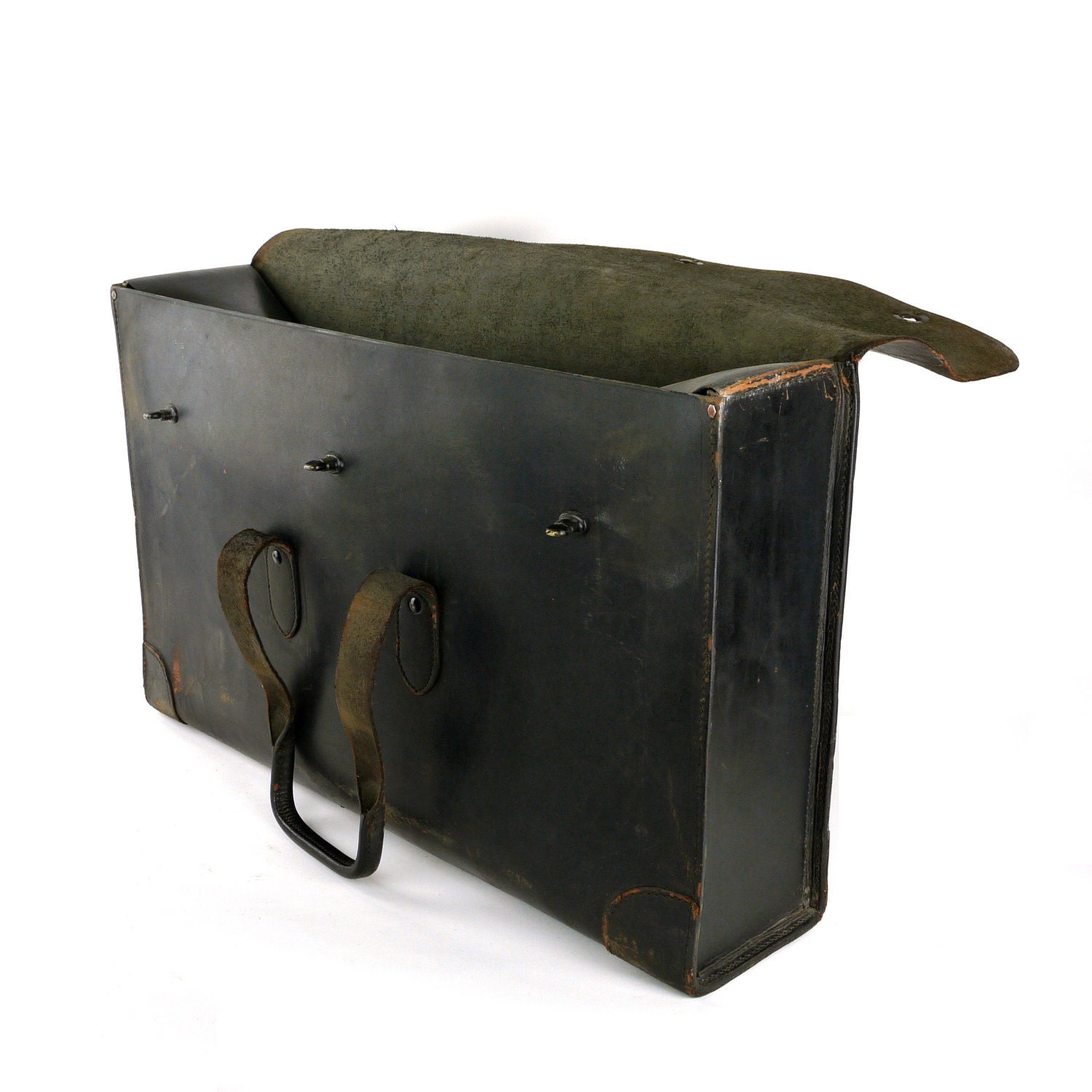 Vintage Leather Architect Artist Document Attache Bag