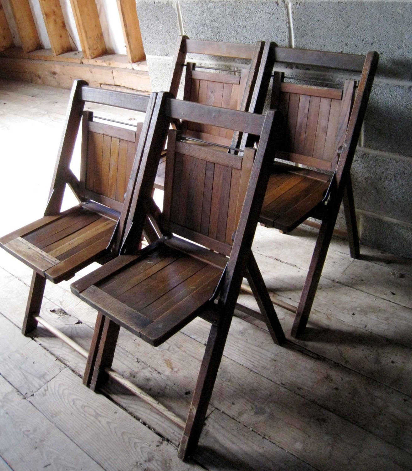 Vintage Wooden Folding Chairs Vintage Wooden Folding Chairs