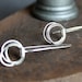 recycled sterling circle drop earring- the loops dangles