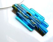 Blue Hand-Made Fused Glass Necklace