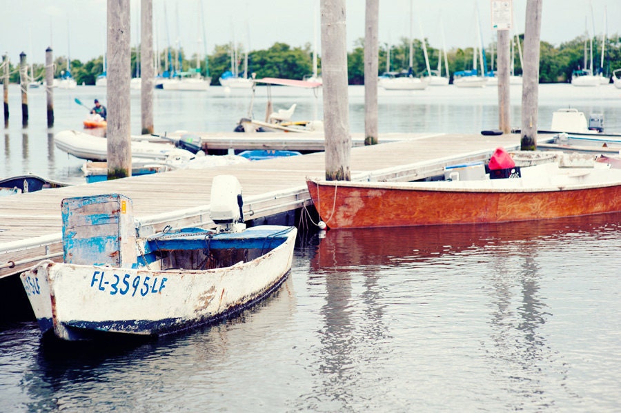 Docked - Boats, Harbor, Marina, Water - Fine Art Photograph