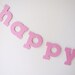 Happy Birthday garland - musk pink
