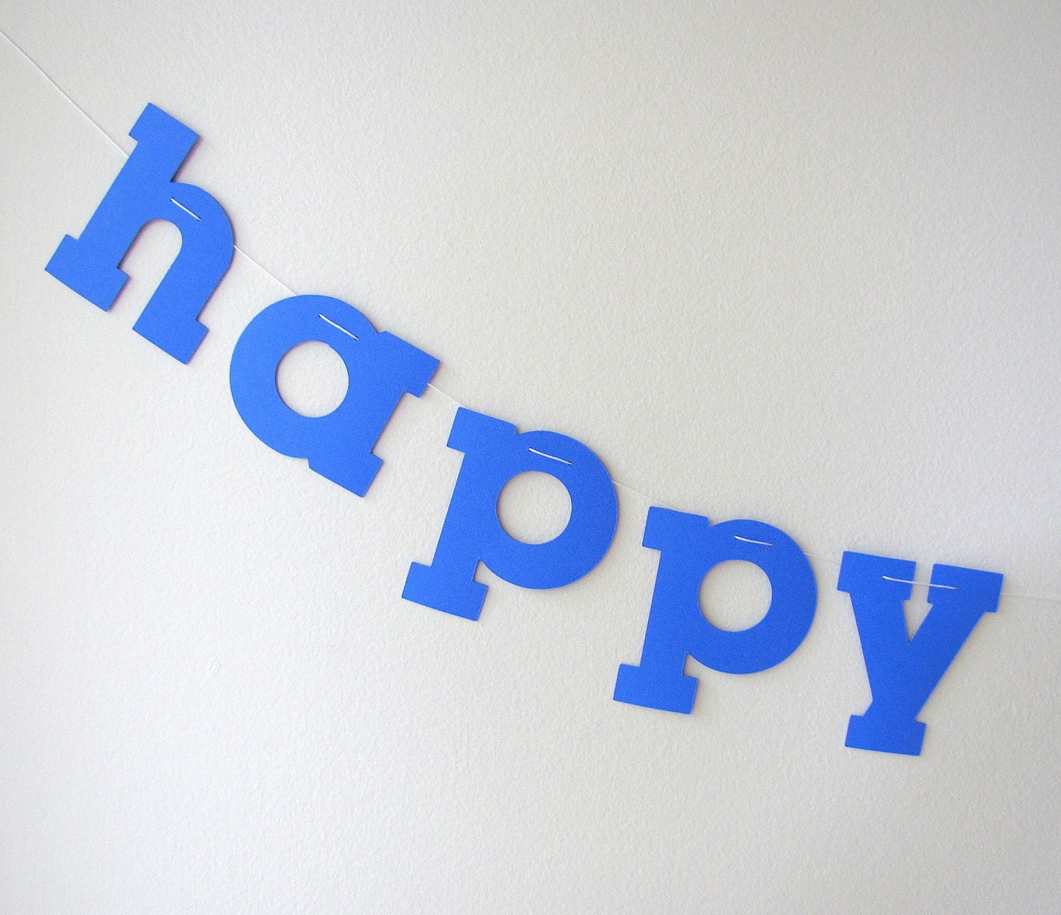 Happy Birthday Garland - Cobalt Blue