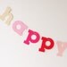 Happy Birthday garland in Rainbow