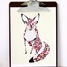 Quilted Fox Print - Free US Shipping