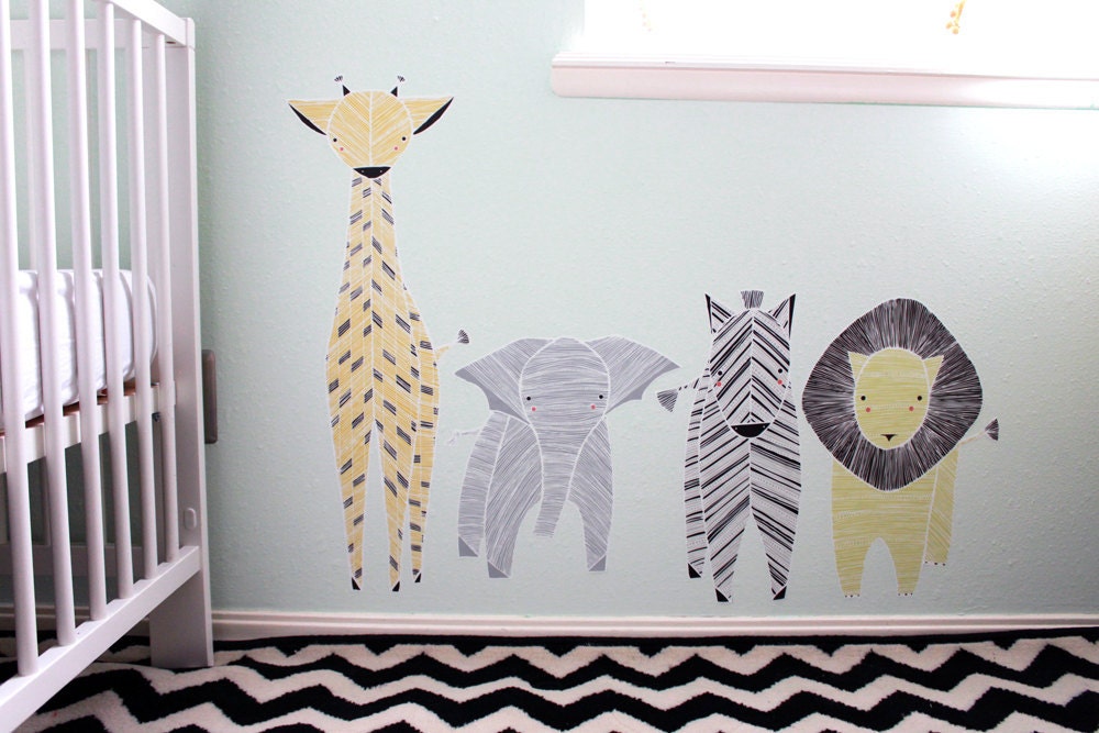 Zebra Reusable Fabric Wall Decal - Large Wall Sticker