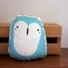 Blue Owl Pillow Nursery Decor, Home Decor handmade stuffed toy owl pillow owl plush