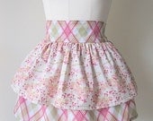 Flirty Fluff Apron in Flower Fields in Berry