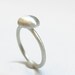 drop eco pebble sterling silver ring