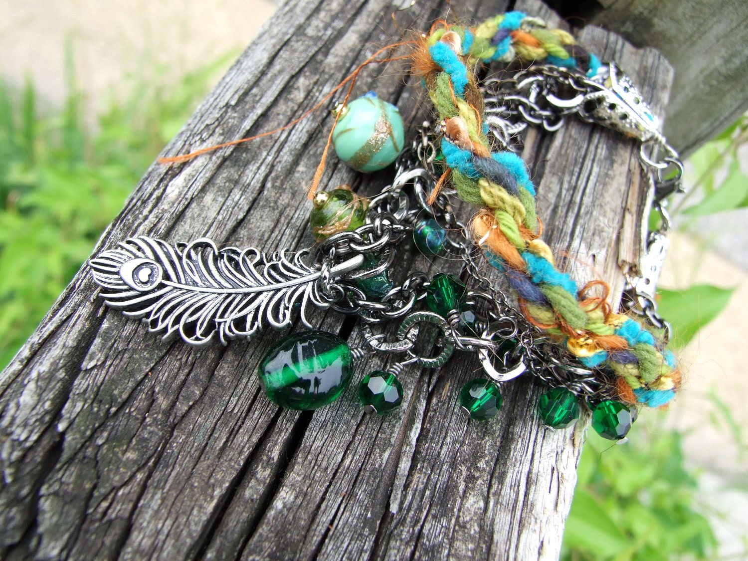 Peacock bracelet