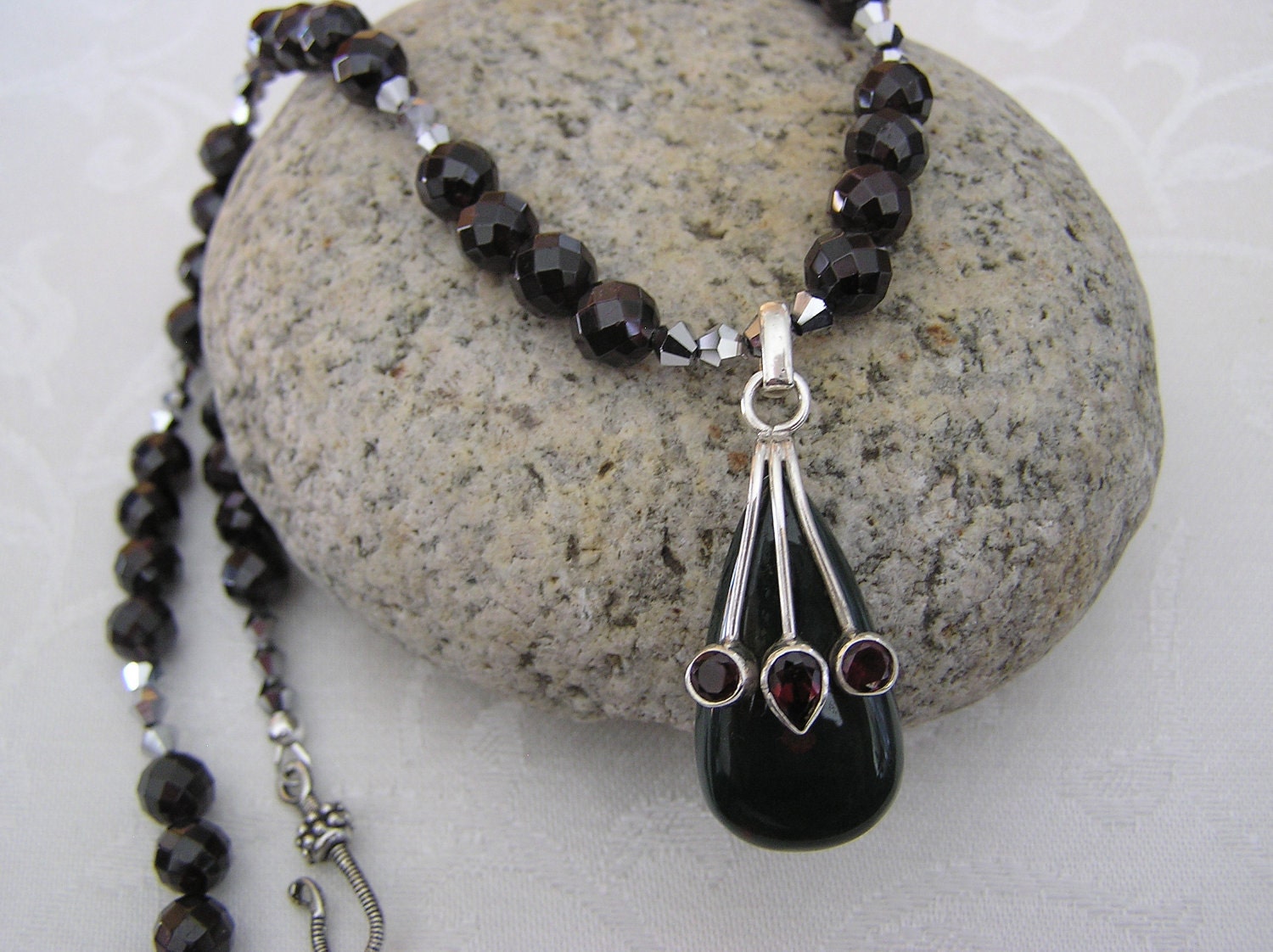 Garnets and Bloodstone Necklace