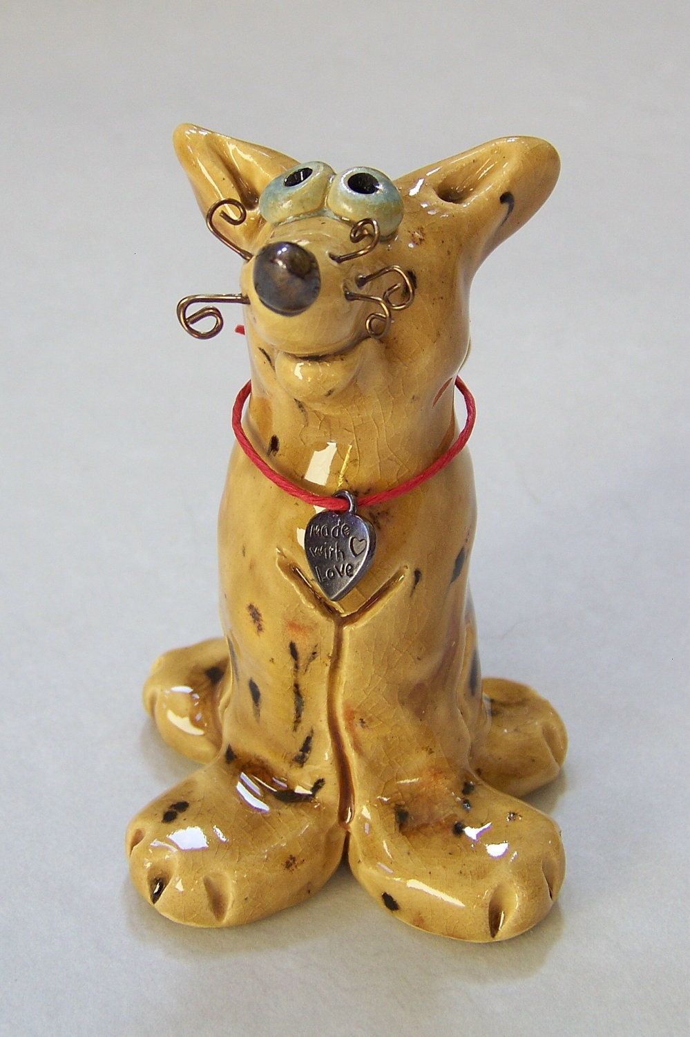 Little Brown Spotted Dog Sculpture Item 1128