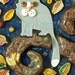 Mosaic Cat Picture "Tree Bark & Claws"