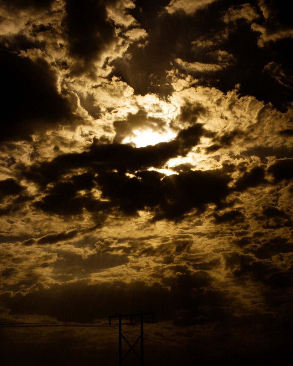 Photograph Dramatic Sepia Toned Iran Sunset - 4x6