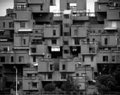 Photograph Black and White Montreal Apartment Building - 8x10