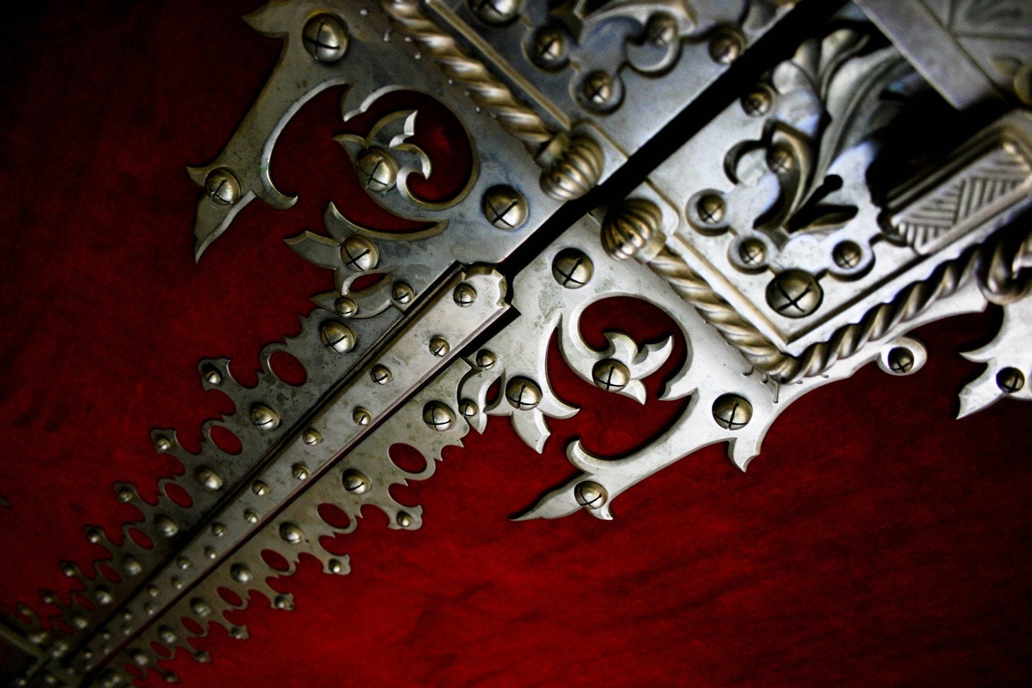 Photograph Gothic Red Metal Door - 4x6