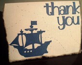 Pirate Party Thank You Cards - Treasure Map - Set of 12 Cards
