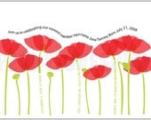 Printable Custom Poppies Invitation 5x7 You Print PDF