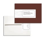 Printable Editable Envelope Wrap for A7 in Faux Bois - 7.5 x 2 inch