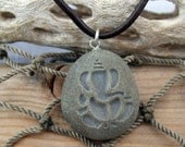 Ganesh a symbol of Prosperity - Martha's Vineyard Beach Stone Pendant
