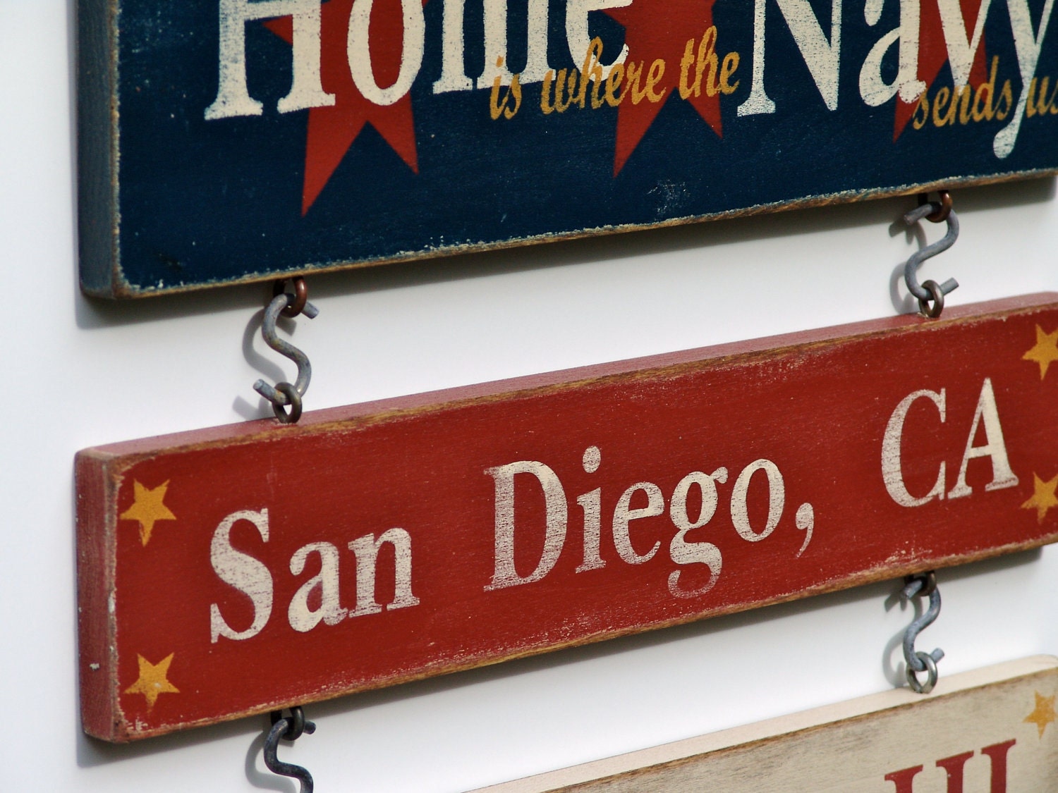 2 Duty Stations - Home is Where the Military Sends Us - Custom Hand Painted Sign