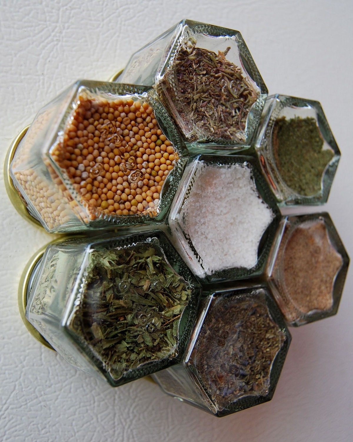 FRENCH Spice Kit (7 hand-stamped magnetic jars filled with ORGANIC spices). C'est delicious. Free Shipping.