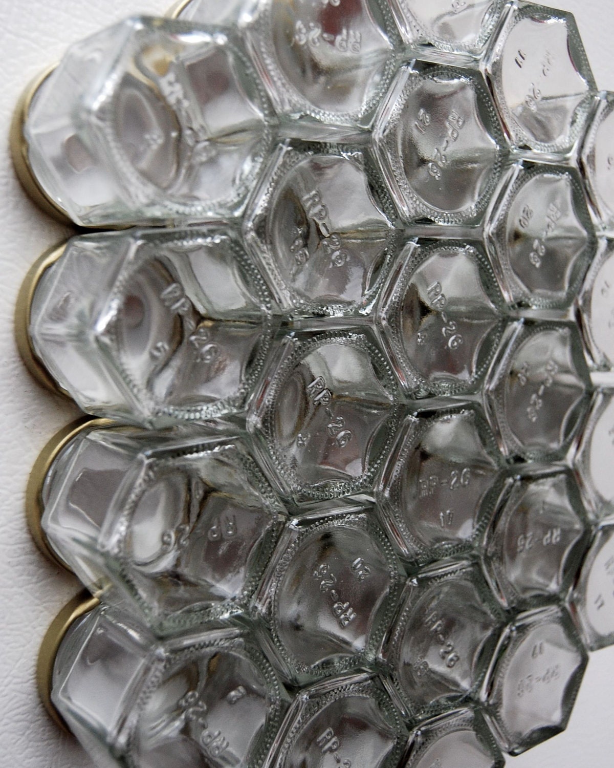 SALE 15% off FIY HEX 24-Fill It Yourself Magnetic Spice Rack for Fridge (set of 24 empty unlabeled jars).