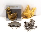 Assorted Pins - Swan and Pigs - Some Signed