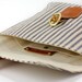 The Clutch in Blue and White striped ticking