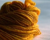 Pumpkin naturally dyed handspun yarn -115 yards