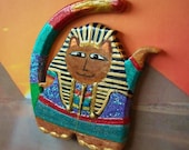 Fridge Magnet - Fat Cat Egyptian Pharoah King Kat Tut
