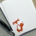 Fox Letterpress Note Card Set: Sitting Fox, Burnt Orange, Autumn, Fall (Set of 10)