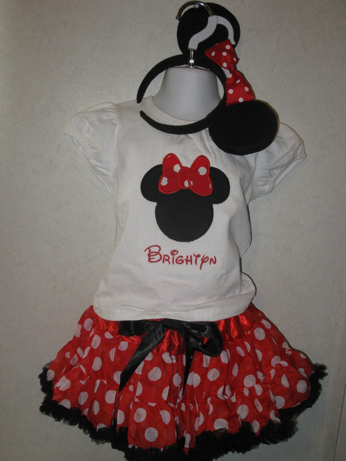 Minnie Mouse Halloween Onesie Shirt Pettiskirt Outfit 6m-10yrs