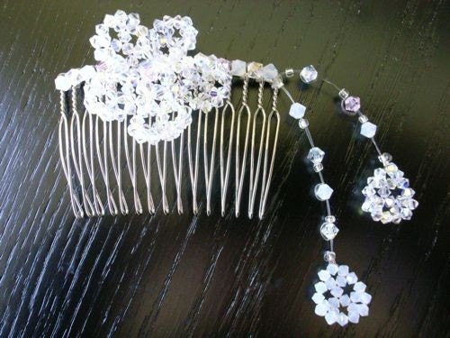 Swarovski Sakura Hair Comb (15 prongs silver)