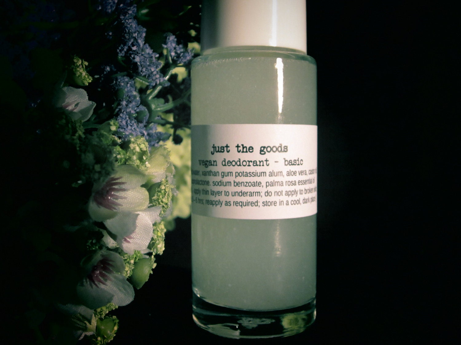 Vegan Natural Deodorant in Refillable Glass Roll-On - No Aluminum, Propylene Glycol, Parabens, Artificial Fragrance - 50 ml