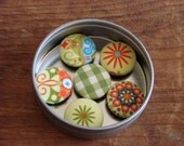 Colors of Green Orange and Yellow Magnets