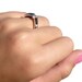 Tension Set Yellow Topaz Handmade Engagement Ring Steel