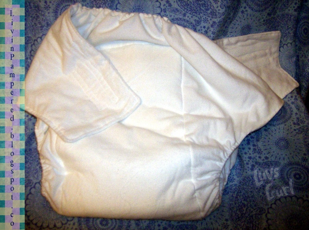Items similar to Adult Cloth Diaper, Velcro, Fitted, White 3448inch