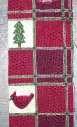 Handwoven Rag Rug - Wine, Cream, Blue Green  (Inv. ID 1-0280)