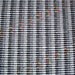 Rag Rug, Handwoven, ALTERNATIVES Pattern w/ Laid-in Design - Black, White, Rainbow (Inv.ID 5-0980)