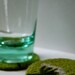 Felted Coasters, Wool, Queen Anne's Lace in Lime Green, Set of 4