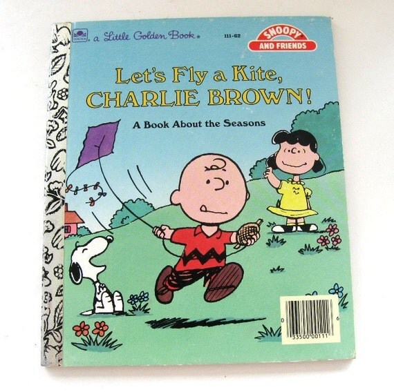 Lets Fly a Kite Charlie Brown Golden Book About by CinfulOldies