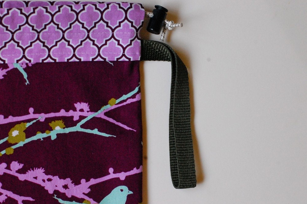 Baby Carrier Stuff Sack - Fits the ERGOBaby, Boba, TULA, Kinderpack, Moby and More - Sparrows in Lilac