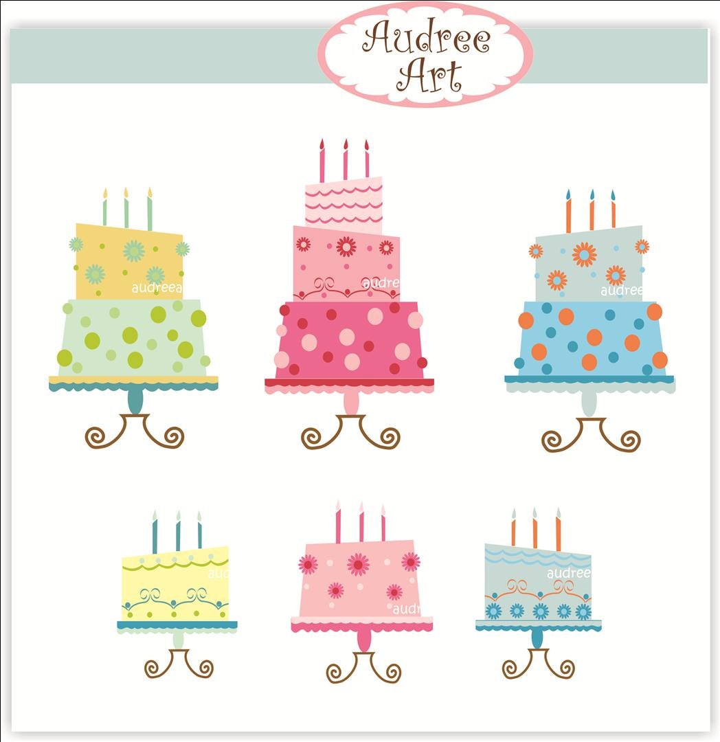 Digital clip art for all use, cake 1.  instant download cake clip art