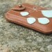 Chocolate Leather iPhone/iPod/HTC Case with Blue Bow and Drops