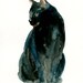 CAT by DIMDI Original watercolor painting 8x10inch