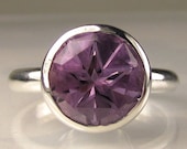 Star Cut Amethyst  Ring in Sterling - Made to Order