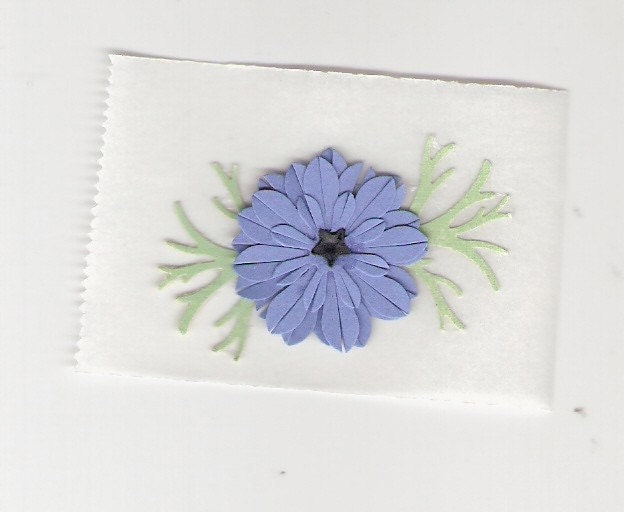 3-d sticker, bachelor buttons
