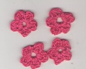 Tiny crocheted flowers